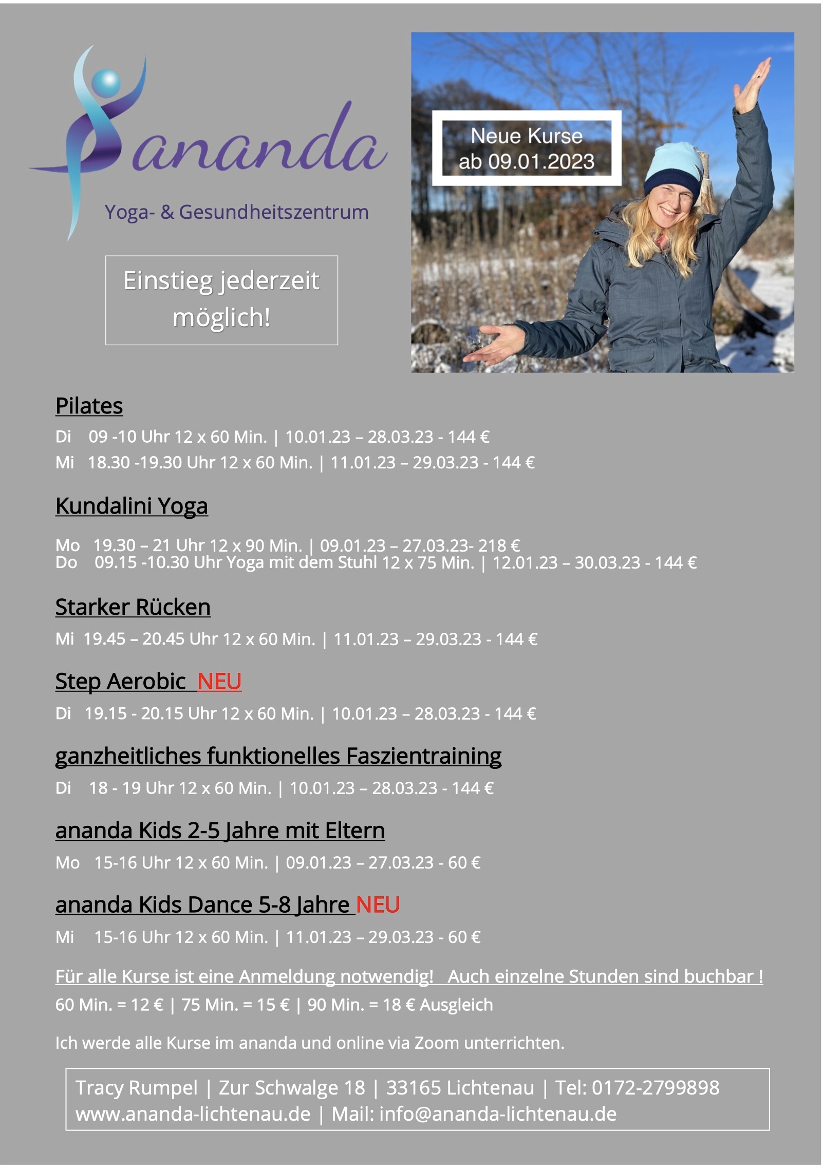 Plakat Kurse Januar 23